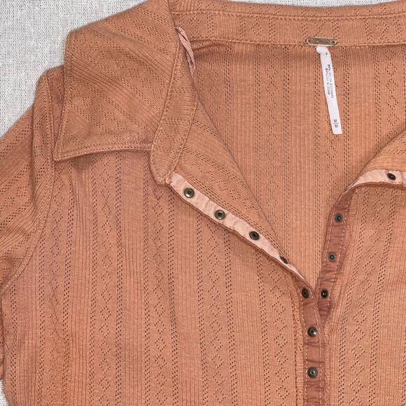 Free People Orange On the Road Cardi - Medium - Picture 6 of 10